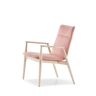 Pedrali Malmo 298 Relax upholstered armchair with ash frame