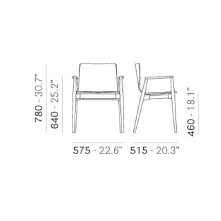 Pedrali Malmo 395 ash armchair