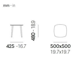 Pedrali Malmö MLT coffee table with ash legs