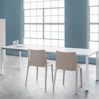 Pedrali More TMO extensible table with steel frame and melamine top