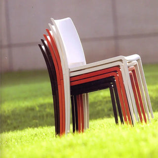 Pedrali Mya 700 polypropylene chair with steel frame
