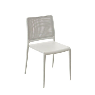 Pedrali Mya 701 stackable chair with textilene backrest White - Buy now on ShopDecor - Discover the best products by PEDRALI design