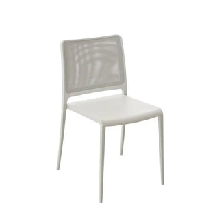 Pedrali Mya 701 polypropylene chair with aluminium frame and backrest in textilene