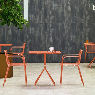 Pedrali Nolita 3655 steel armchair with low backrest