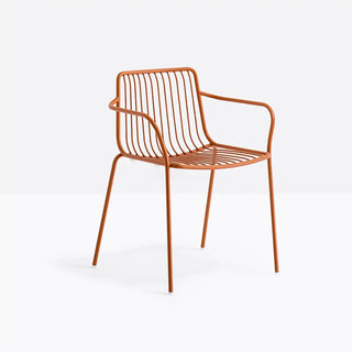 Pedrali Nolita 3655 steel armchair with low backrest