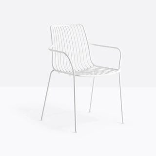 Pedrali Nolita 3656 steel armchair with high backrest