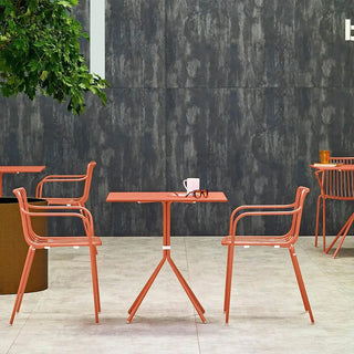 Pedrali Nolita 5454 steel table with 4-spokes base