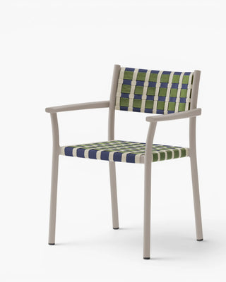 Pedrali Nuova Guinea 3635 aluminium armchair with seat and backrest in polypropylene weave