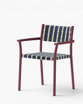 Pedrali Nuova Guinea 3635 aluminium armchair with seat and backrest in polypropylene weave