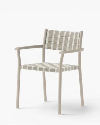 Pedrali Nuova Guinea 3635 aluminium armchair with seat and backrest in polypropylene weave