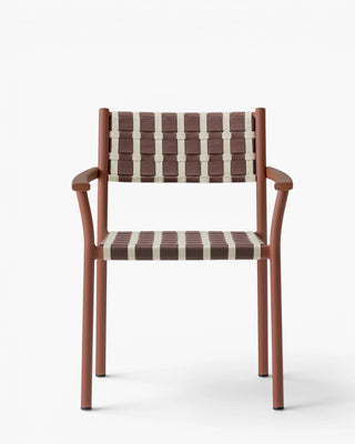 Pedrali Nuova Guinea 3635 aluminium armchair with seat and backrest in polypropylene weave