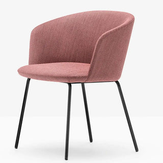 Pedrali Nym Soft 2887 upholstered armchair with steel legs