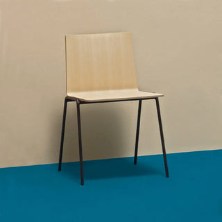 Pedrali Osaka Metal 5711 ash chair with steel legs
