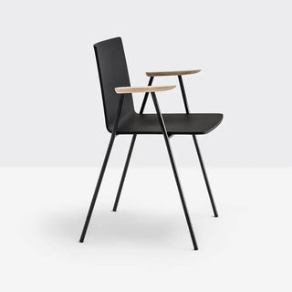 Pedrali Osaka Metal 5712 ash armchair with steel legs