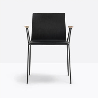 Pedrali Osaka Metal 5712 ash armchair with steel legs
