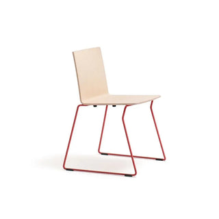 Pedrali Osaka Metal 5714 ash chair with steel sled base