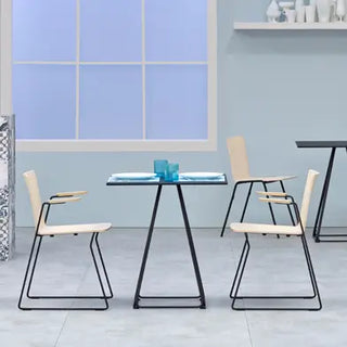 Pedrali Osaka Metal 5715 ash armchair with steel sled base