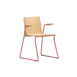 Pedrali Osaka Metal 5715 ash armchair with steel sled base