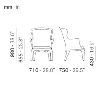 Pedrali Pasha 660 polycarbonate armchair