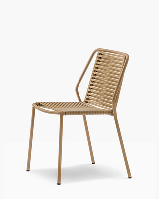 Pedrali Philía 3900 metal chair with seat and backrest wrapped in PVC cord