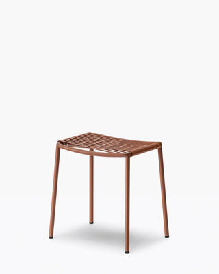 Pedrali Philía metal armchair with seat wrapped in PVC cord