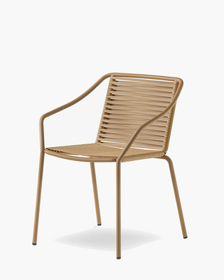 Pedrali Philía 3905 metal armchair with seat and backrest wrapped in PVC cord