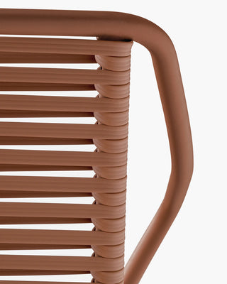 Pedrali Philía 3905 metal armchair with seat and backrest wrapped in PVC cord