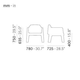 Pedrali Plus Air 631 lounge polypropylene armchair