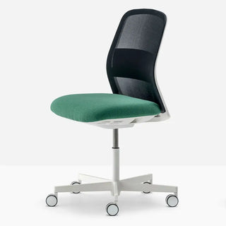 Pedrali Polar 3770 padded swivel chair with mesh backrest