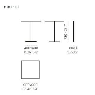 Pedrali Quadra 4160 REG table base
