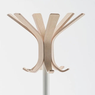 Pedrali Ray 5166 floor steel coat hanger with oak hooks