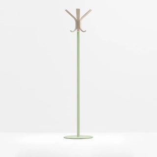 Pedrali Ray 5166 floor steel coat hanger with oak hooks