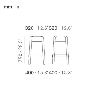 Pedrali Rubik 580 outdoor plastic stool with seat H.75 cm. - Buy now on ShopDecor - Discover the best products by PEDRALI design