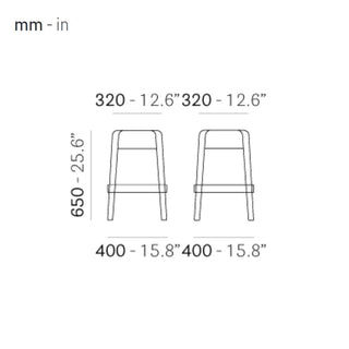 Pedrali Rubik 582 outdoor plastic stool with seat H.65 cm. - Buy now on ShopDecor - Discover the best products by PEDRALI design