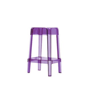 Pedrali Rubik 582 outdoor plastic stool with seat H.65 cm. Pedrali Transparent purple VL - Buy now on ShopDecor - Discover the best products by PEDRALI design