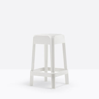 Pedrali Rubik 582 outdoor plastic stool with seat H.65 cm. White - Buy now on ShopDecor - Discover the best products by PEDRALI design