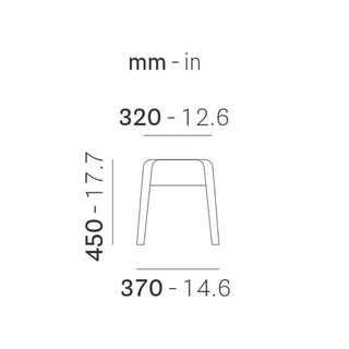 Pedrali Rubik 583 outdoor plastic stool with seat H.45 cm. - Buy now on ShopDecor - Discover the best products by PEDRALI design