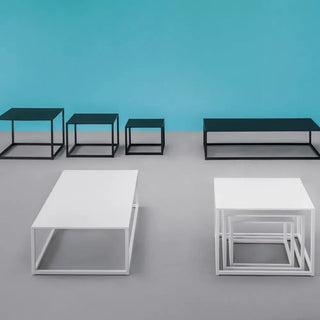 Pedrali Code set 3 coffee tables with solid laminate top