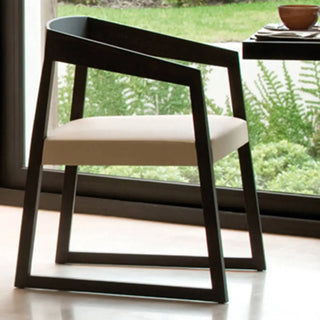 Pedrali Sign 455 oak armchair with upholstered seat