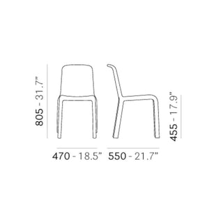 Pedrali Snow 300 stackable chair - Buy now on ShopDecor - Discover the best products by PEDRALI design