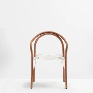 Pedrali Soul 3745 ash armchair with polycarbonate seat