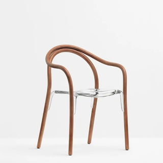 Pedrali Soul 3745 ash armchair with polycarbonate seat