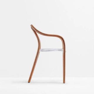 Pedrali Soul 3745 ash armchair with polycarbonate seat