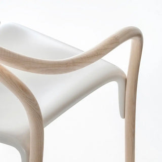 Pedrali Soul 3745 ash armchair with polycarbonate seat