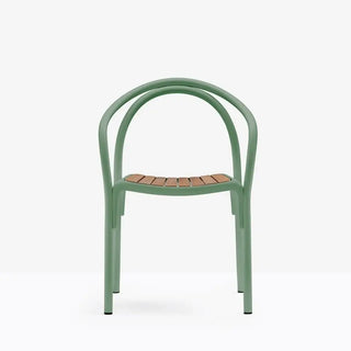 Pedrali Soul 3746 aluminium armchair with wood seat OUTDOOR