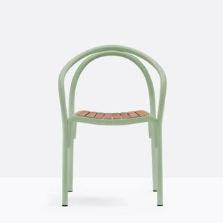 Pedrali Soul 3746 aluminium armchair with wood seat OUTDOOR