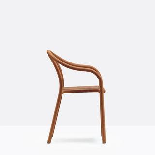 Pedrali Soul 3746 aluminium armchair with wood seat OUTDOOR
