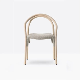 Pedrali Soul 3747 ash armchair with upholstered seat