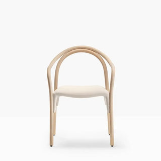 Pedrali Soul 3747 ash armchair with upholstered seat