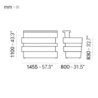 Pedrali Tetris polyethylene bar counter
